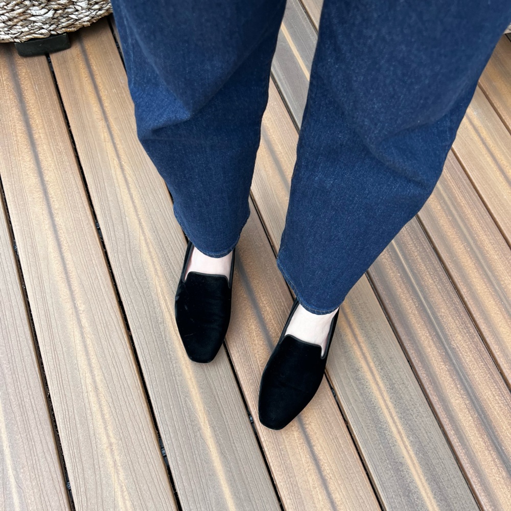 Jimmy Choo Jaida Flat Black Velvet Loafer